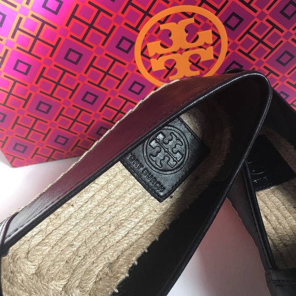 Tory burch perforated logo flat espadrilles black - Picture 3 of 7